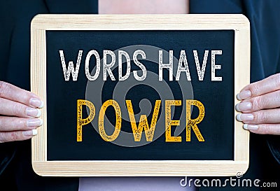 Words have power Stock Photo