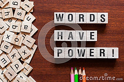 Words Have Power word concept Stock Photo