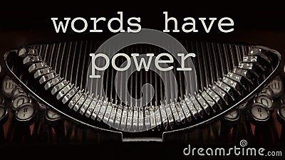 Words have power Stock Photo