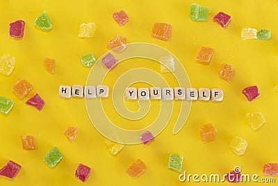 Words help yourself Stock Photo