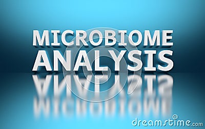 Words Microbiome Analysis Cartoon Illustration