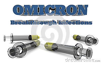 OMICRON Covid-19 Breakthrough Infections Stock Photo