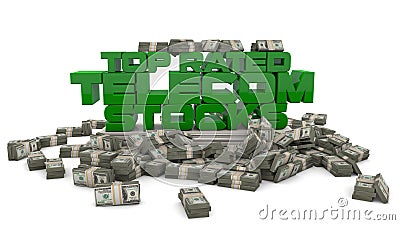Top Rated Telecom Stocks US Dollar Stock Photo