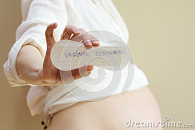 Words vaginal discharge Stock Photo