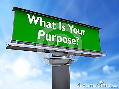 What is your purpose Stock Photo