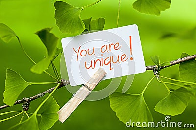 You are unique! Stock Photo