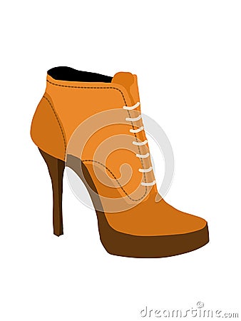 Vintage woman high heel shoes retro style Vector Illustration