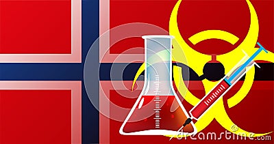 Norway biohazard threat Cartoon Illustration