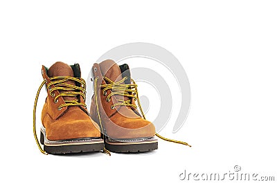 Work boots Stock Photo