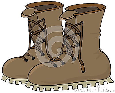 Work Boots Cartoon Illustration