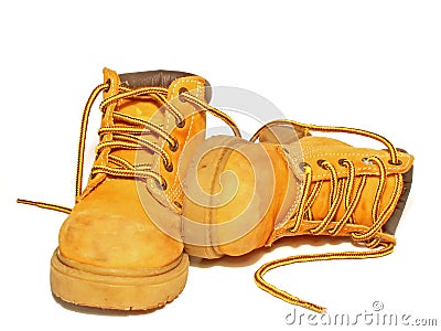 Work boots Stock Photo