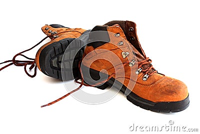 Work Boots Stock Photo