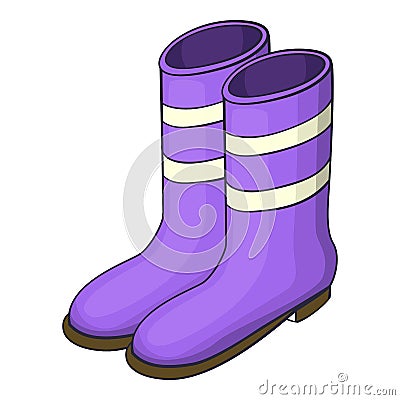 Work boots icon, cartoon style Vector Illustration