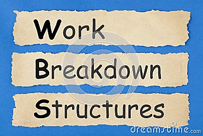 Work Breakdown Structures WBS Stock Photo
