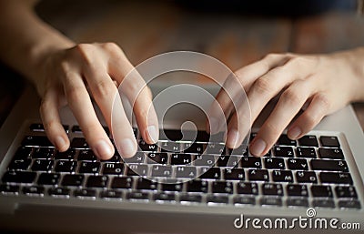 Work with computer Stock Photo