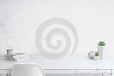 Work desk with free space for product promotion Stock Photo