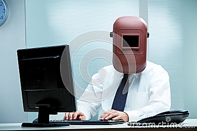 Work is getting more and more weird, isn't it? Stock Photo