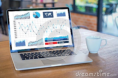 Work hard Data Analytics Statistics Information Business Technolog Stock Photo