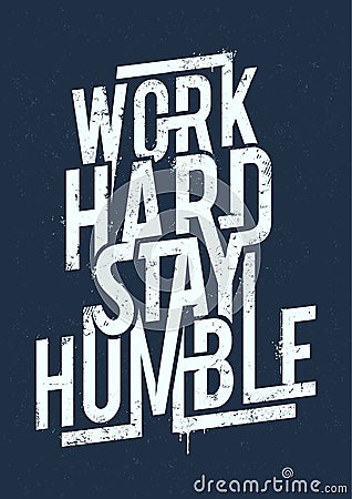 Work Hard Typography Vector Illustration