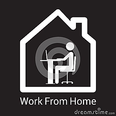 Work from home in COVID-19 virus outbreak Vector Illustration