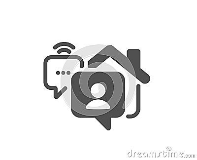 Work at home icon. Outsource job sign. Vector Vector Illustration