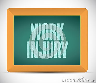 work injury board sign illustration design Cartoon Illustration