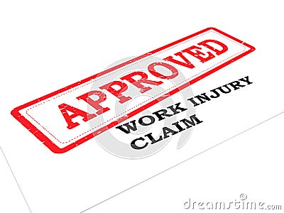 Work injury claim approved Stock Photo