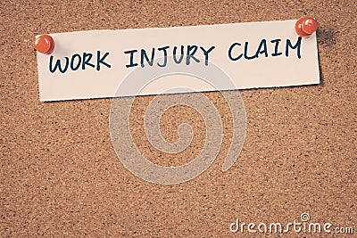 Work injury claim Stock Photo