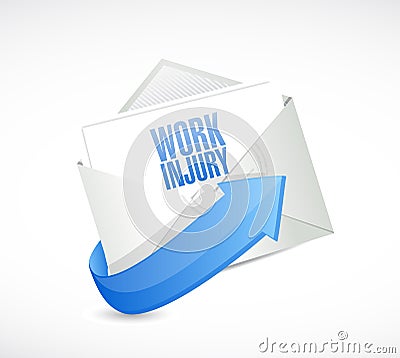 Work injury email illustration design Cartoon Illustration