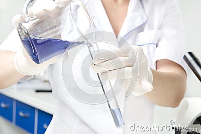 Work in Lab with equipment Editorial Stock Photo