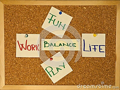 Work Life Balance with fun an play Stock Photo