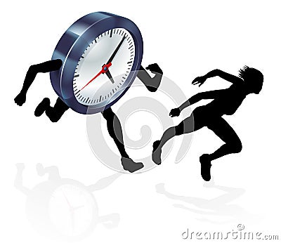 Work Life Balance Race Concept Vector Illustration