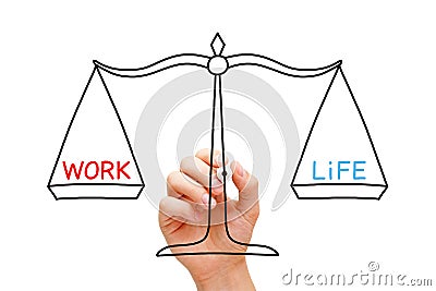 Work Life Balance Scale Concept Stock Photo