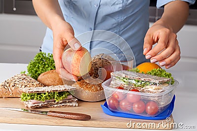 Work lunch packet Stock Photo