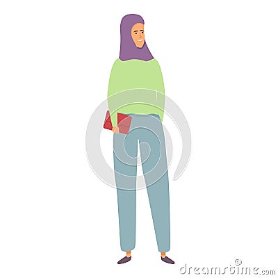 Work outfit icon cartoon vector. Muslim fashion Vector Illustration