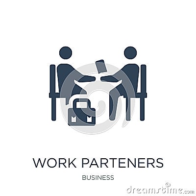 work parteners icon in trendy design style. work parteners icon isolated on white background. work parteners vector icon simple Vector Illustration