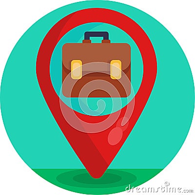 Work pin location vector icons illustration Vector Illustration