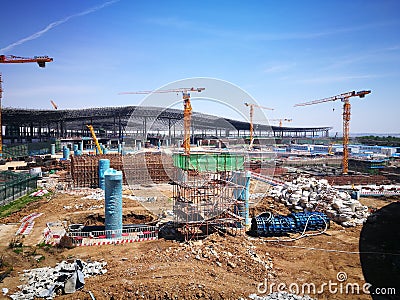 Work place in changchun longjia Airport Editorial Stock Photo