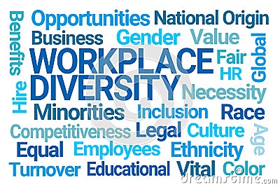 Work Place Diversity Word Cloud Stock Photo