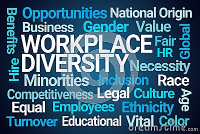 Work Place Diversity Word Cloud Stock Photo