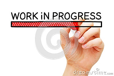 Work In Progress Loading Bar Concept Stock Photo