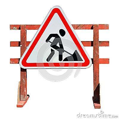 Work in progress. Roadworks Stock Photo