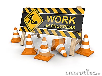 Work in progress sign Stock Photo