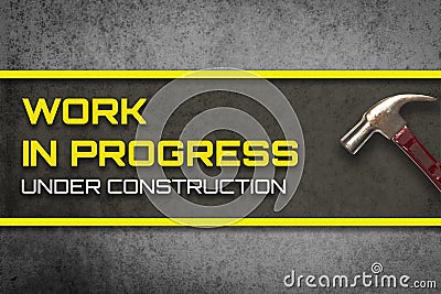 Work in progress under construction web page Stock Photo