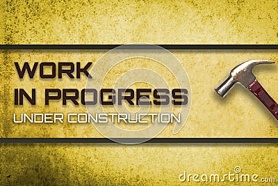 Work in progress under construction website Stock Photo