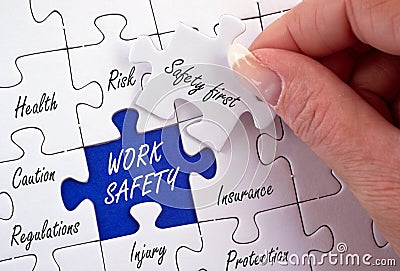 Work Safety Concept Puzzle Stock Photo