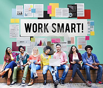 Work Smart Effectively Creative Thinking Concept Stock Photo