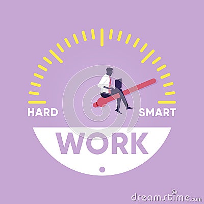 Work smart not hard concept Vector Illustration