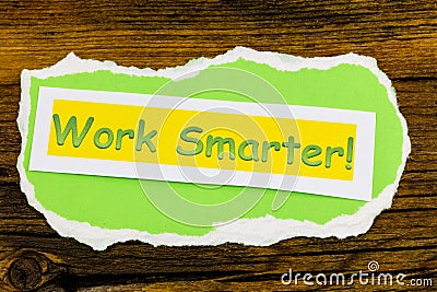 Work smarter efficient performance business achievement smart strategy solution Stock Photo