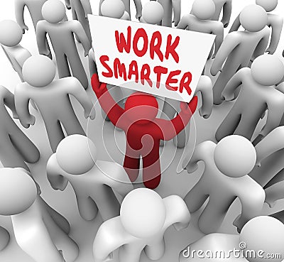 Work Smarter Words Sign Better Productivity Efficiency Stock Photo